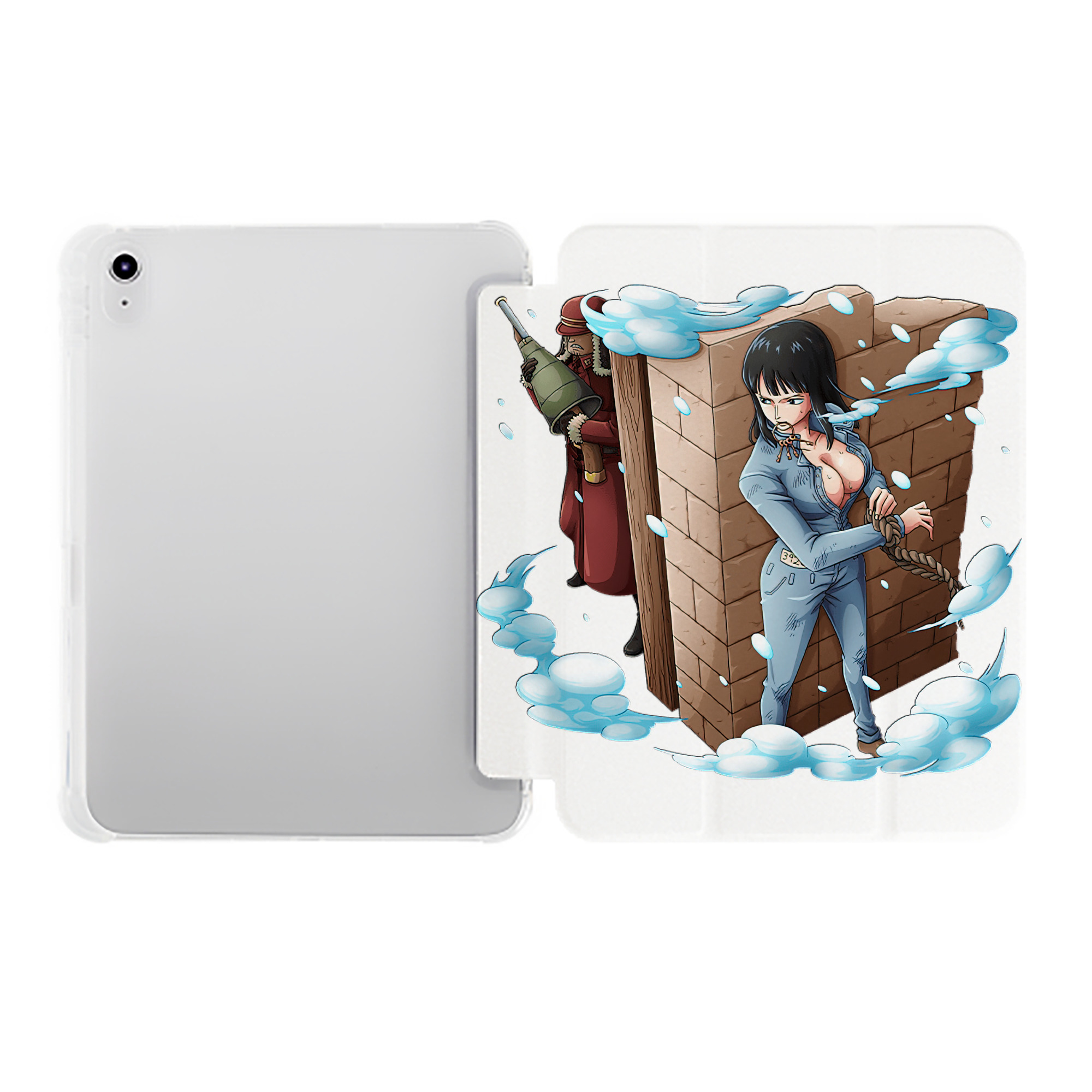 （画像用） ワンピース ニコ・ロビン ONE PIECE Nico Robin IPad ケース ペン収納付き 三つ折りスタンド PUレザー×シリコン 対応機種9.5/10.5/10.9インチ